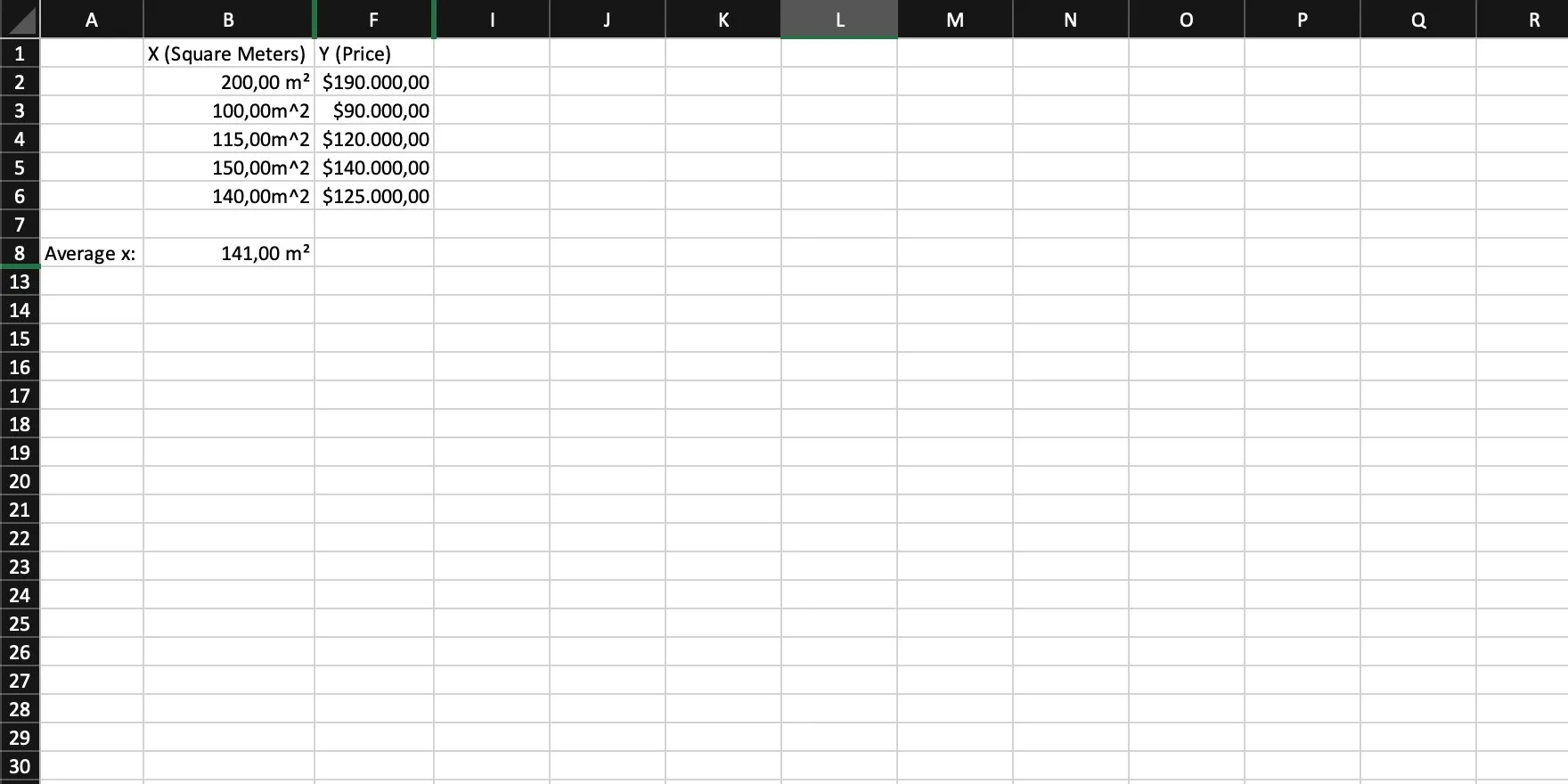 An Excel document